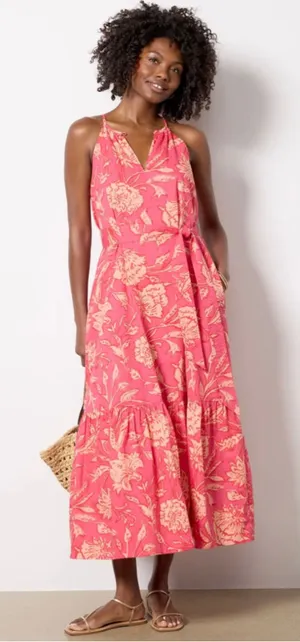 Women's Evereve Floral Maxi Dress Size L thumbnail 1