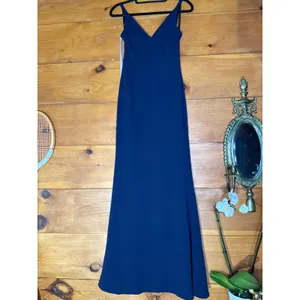 NWT Lulus Melora Navy Blue Sleeveless Maxi Dress Gala Banquet Bridesmaid Size S thumbnail 2
