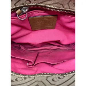 COACH Large Tan Brown Pink Tote Bag Msrp $350 thumbnail 13