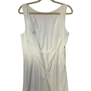 Baltic Born White Sleeveless Pleated Maxi‎ Dress Bridal Formal Gown Womens Sleek Old Money L thumbnail 7