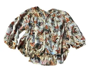 Old Navy Cream Floral Women's Blouse thumbnail 1
