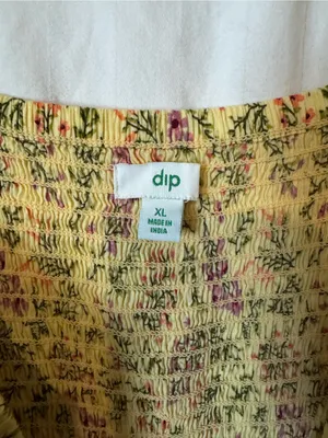 Dip Yellow Floral Smocked Maxi Dress XL thumbnail 3