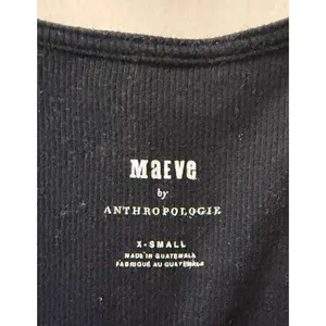 Pair of Maeve x Anthropologie Square Neck Tees in White and Black sz.XS thumbnail 6