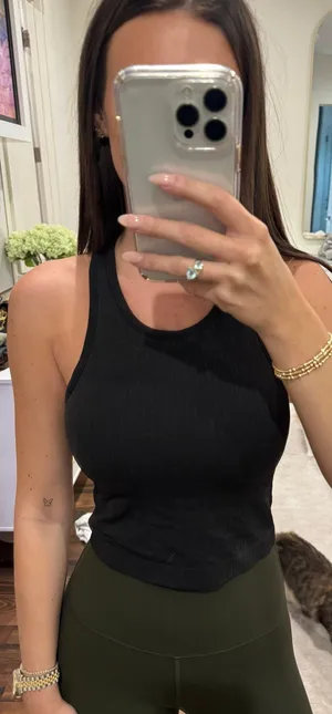Lululemon Ebb Two Straight Cropped Razorback Tank Top thumbnail 1