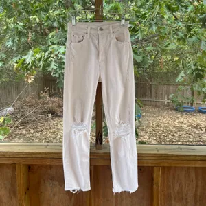Mother Women's The Tomcat Chew Jeans Peach Wash Button Fly Size 25 thumbnail 3