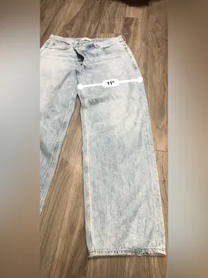 AGOLDE Criss Cross High Rise Jeans 100% Cotton Straight Leg Vintage Blue. thumbnail 10