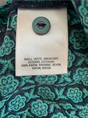 Anthropologie Maeve Geoscope button up tie waist jumpsuit. Green and Navy thumbnail 6