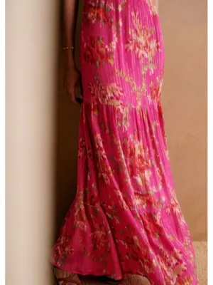 NWT Sezane Titania in Helena Fuchsia Pink Maxi Tank Dress 36 / US 4 thumbnail 4