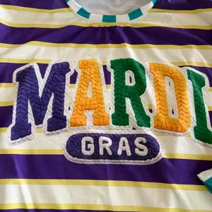 Men’s / Women’s Mardi Gras Long Sleeve Striped Top Size XL #260444 thumbnail 2