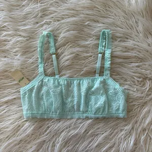 Aerie Coral Lace Bandeau Bralette Size Small thumbnail 2