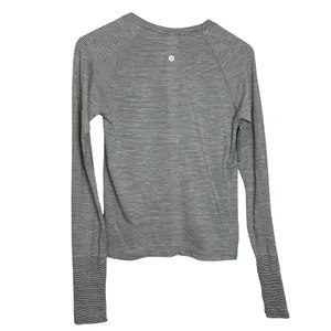 Lululemon Swiftly Tech Long Sleeve 2.0 *Race Length *Tempo Stripe White/Black thumbnail 4