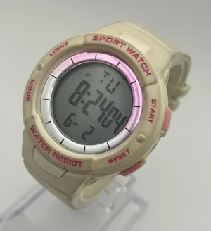 White and Pink Women’s Digital Watch Stainless Steel Working New Battery thumbnail 1