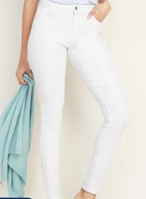 Old Navy Rock Star White Jeans thumbnail 1