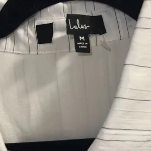 ✨Delightful Moments White Striped Puff Sleeve Button-Up Dress Lulus✨ thumbnail 10