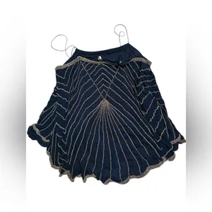 Free People Navy Beaded Spaghetti Strap Top thumbnail 6