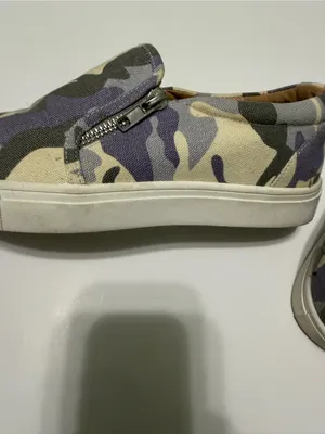 Dolce Vita Camouflage Slip-On zip side Sneakers Purple Gray women’s Size 7 camo thumbnail 7