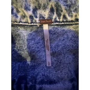 Free People‎ Katie Denim Mini Dress Small Acid Wash Halter Button Front Boho thumbnail 5