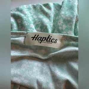 EUC Haptics by Holly Harper Mint Green & White Floral Tie Babydoll dress size 1X thumbnail 5
