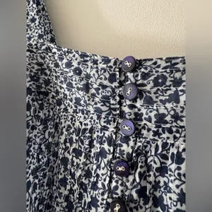 Margaret O’Leary 100%‎ Cotton Blue and White Floral Pattern Tank Top Blouse thumbnail 2