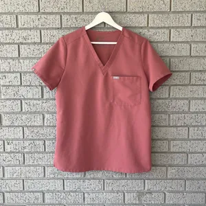 Figs Catarina One Pocket Scrub Top Mauve Size Small thumbnail 3