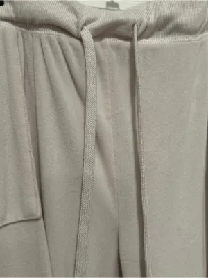 Juicy Couture Ivory Velour Rhinestone Wide Leg Sleep Pants XL Y2K thumbnail 3