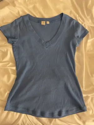 Blue V Neck Shirt thumbnail 1