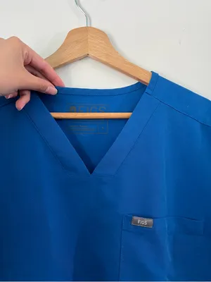Figs Blue Scrub Top Size Small thumbnail 3