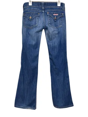 Hudson Flare Blue Denim Jeans Size 29 thumbnail 8