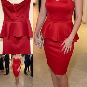 Stunning Cameo USA Strapless Peplum Mini Dress size M thumbnail 2
