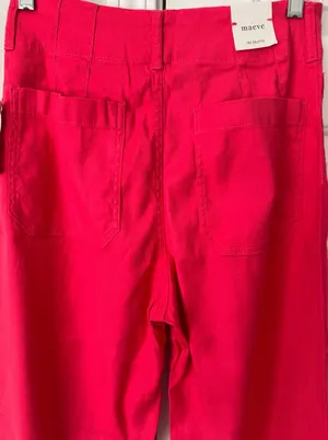 Anthropologie Maeve The Colette Wide-Leg Cropped Linen Pants, Size 26 thumbnail 11