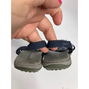 Skechers Reggae Slim Sandals Womens 6 Blue Fair Strappy Woven Memory Foam casual thumbnail 5
