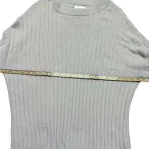 Aerie‎ Small Light Pink Long Sleeve Oversized Ribbed Fuzzy Soft Womens Sweater thumbnail 4
