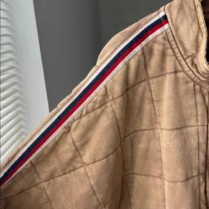 Free People Quilted Dolman Sports Rib Striped Oversized Varsity Jacket M $198 thumbnail 7