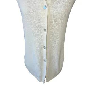 Expressions cream button down vest v-neck vintage clean girl scandi girl cottage thumbnail 3