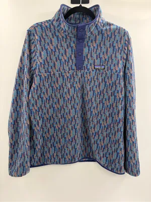 Patagonia quarter zip micro D snap-t pullover hiking winter long sleeve sz large thumbnail 3