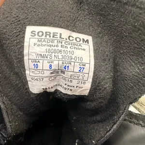 Sorel Explorer Joan Suede Winter Boots Womens Size 10 Black Faux Fur Waterproof thumbnail 10