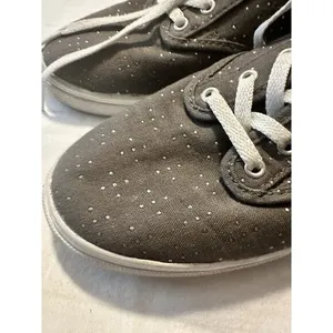 Vans Low Top Sneakers Gray with White Polka‎ Dots Casual Shoes thumbnail 4