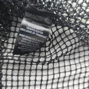 Retroluxe -1726 Black‎ Rhinestone Mesh Top Long Sleeve Fishnet Women's Small thumbnail 6