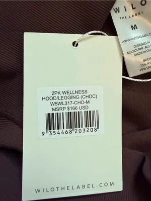 Wilo The Label Brown Hoodie & Ribbed Leggings Medium Relaxed Fit Lounge Set NWT thumbnail 12