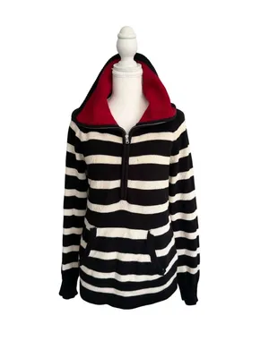 RALPH LAUREN Black White Striped Sweater Size Medium thumbnail 4