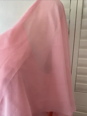 AW Bridal Pink V-Neck Maxi Dress with Flutter Overlay Size 14 thumbnail 5