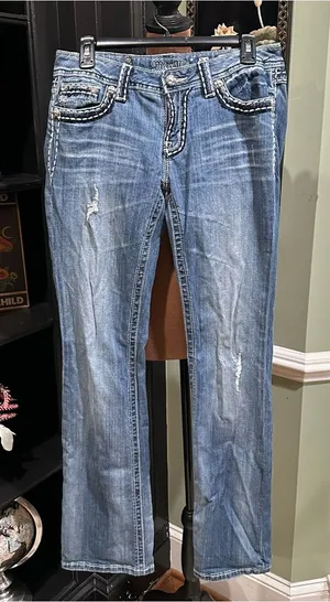Miss Me JP55014‑13 Bootcut Jeans – Classic Embellished Pockets – Size 30 thumbnail 1