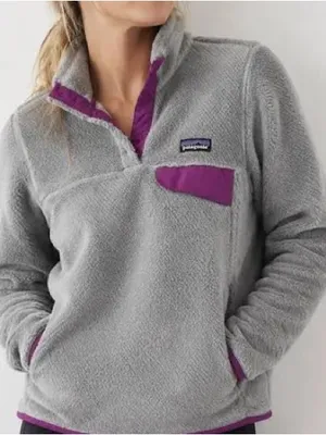 Patagonia Re-Tool Snap-T Pullover Fleece Gray and Purple Size Large thumbnail 1