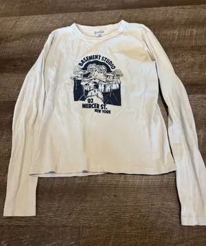 Brandy Melville John Galt Tori Basement Studios Graphic Long Sleeve Tee thumbnail 1