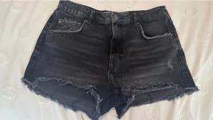 ZARA Jean Shorts Black thumbnail 1