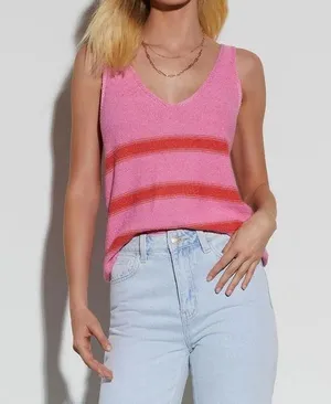 Prómesa Arthur Knit Cotton Blend Striped Tank Size Medium thumbnail 1