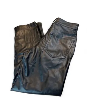 Gap black leather pants size 27 #leatherpants #gap thumbnail 3