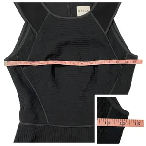 Reiss Zaria-Sheer Stripe Dress - Black - US 2 thumbnail 3