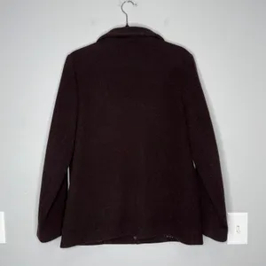 Eileen Fisher Wool‎ Jacket Womens Small Brown Excellent Italian Fabric Zip Up thumbnail 4