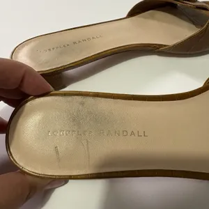 Loeffler Randall Edie Twisted Single Buckle Slide Sandals Cognac Brown Size 9.5 thumbnail 7